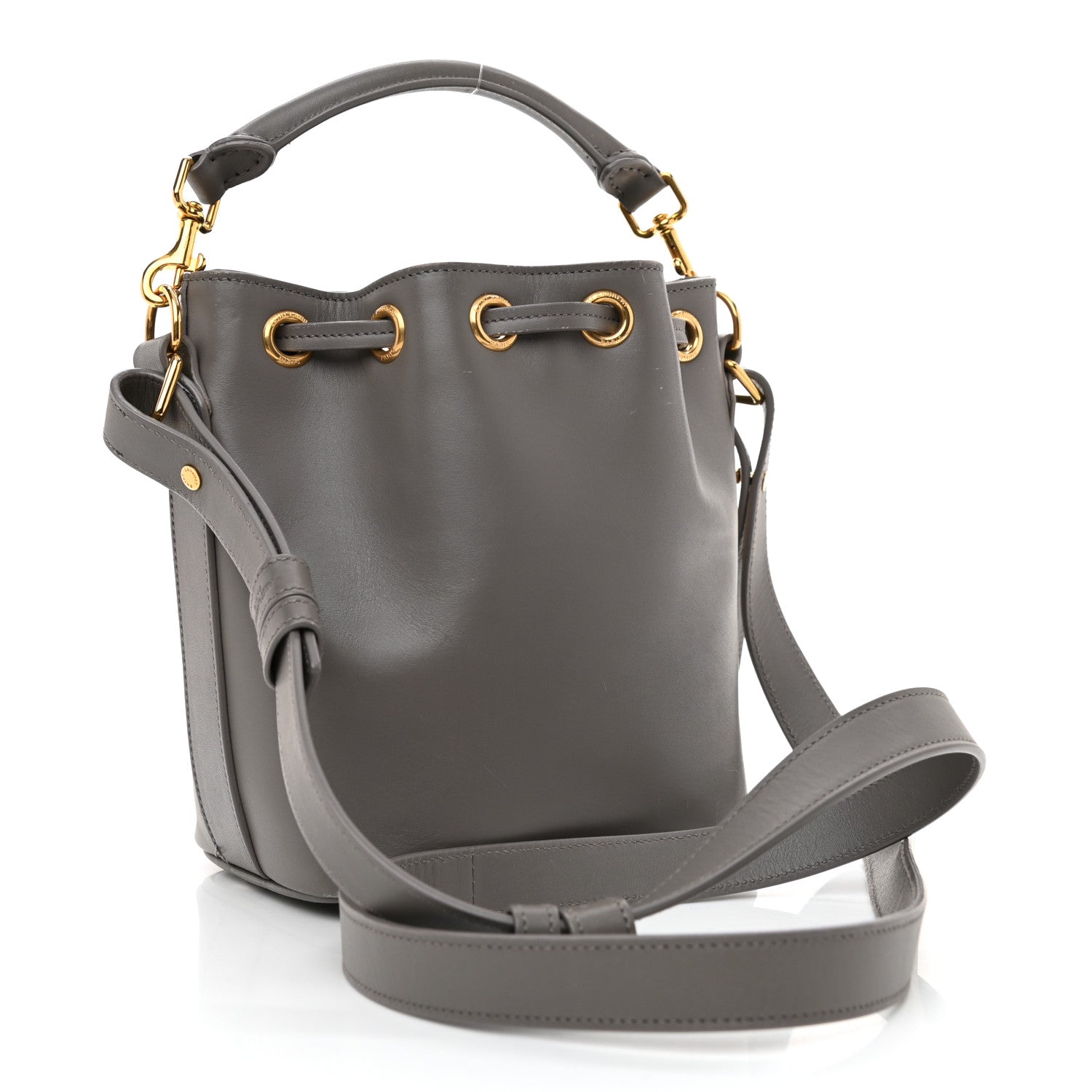 Saint Laurent Calfskin Small Emmanuelle Bucket Bag Fog 2 of 8