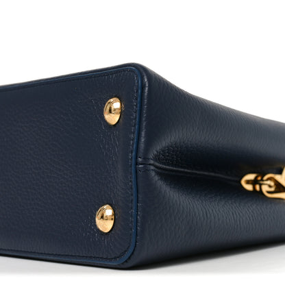 Louis Vuitton Taurillon Kintsugi Capucines MM Navy 8 of 8