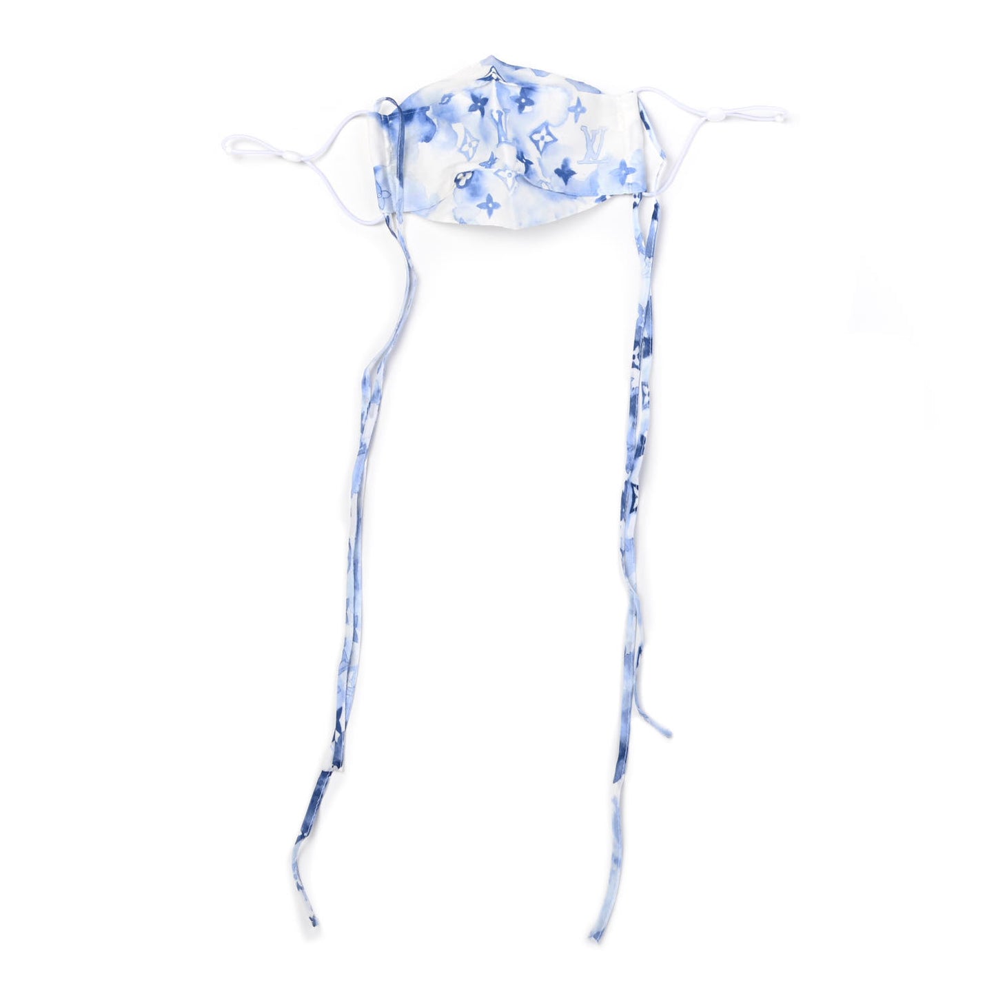 Monogram Tapestry Bandana Face Mask Blue
