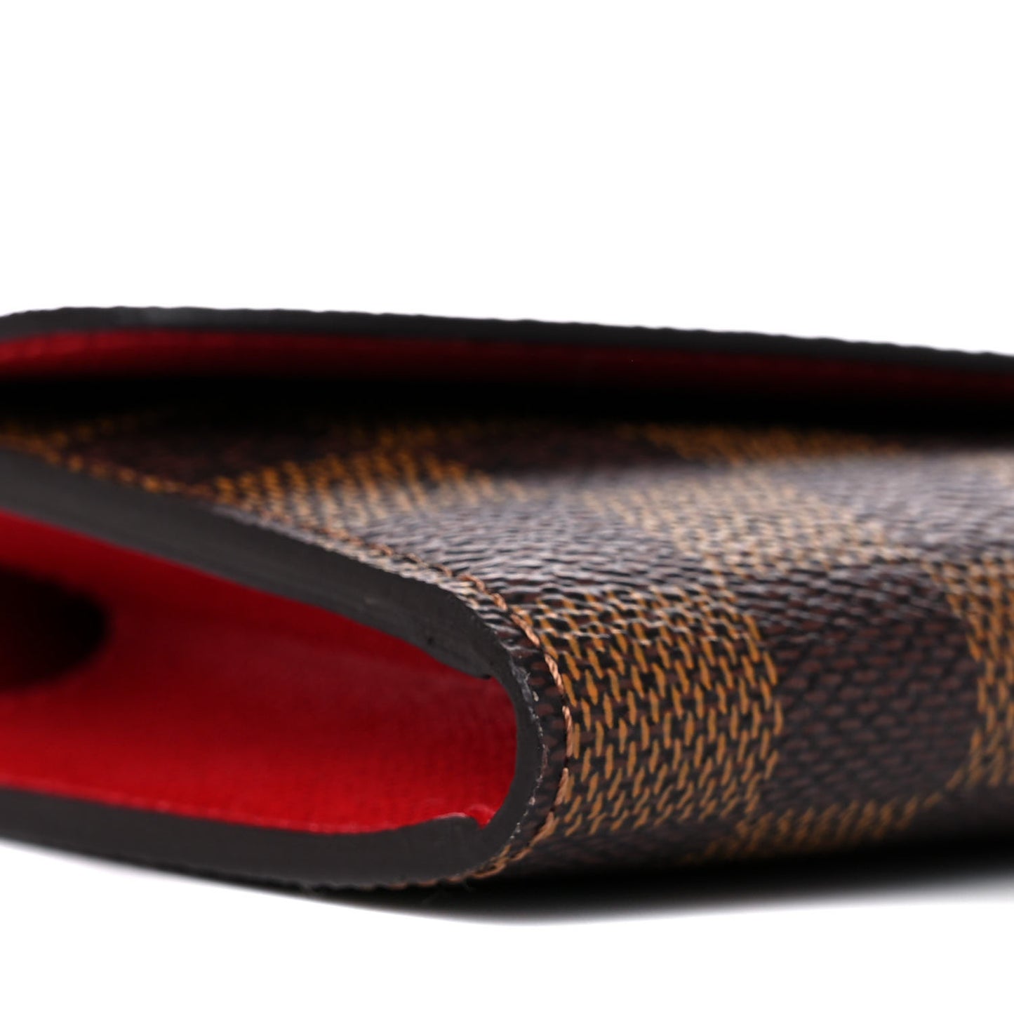 Damier Ebene Emilie Wallet Red
