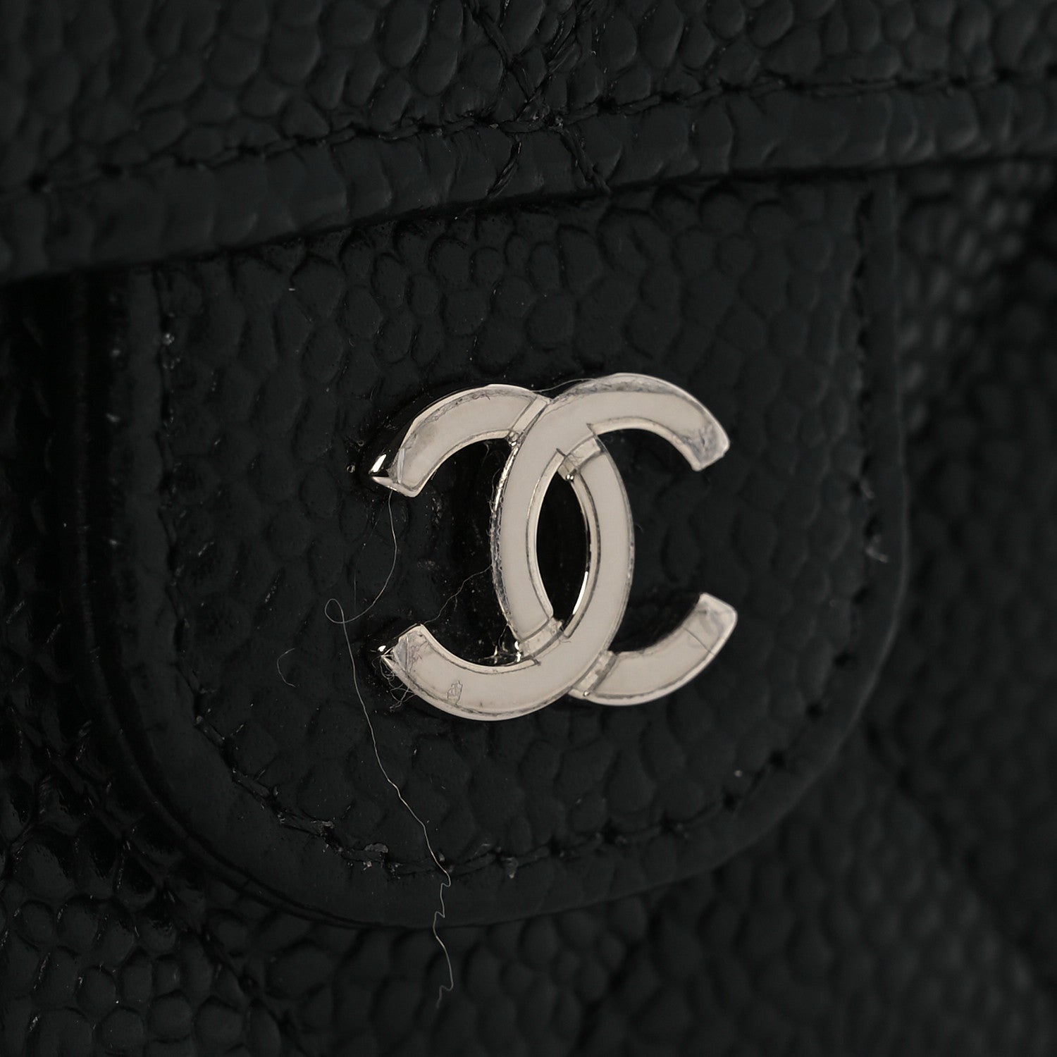 Chanel Caviar Quilted Large Gusset Flap Wallet Black 9 of 10