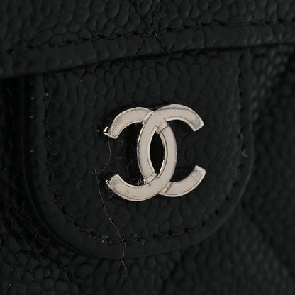 Chanel Caviar Quilted Large Gusset Flap Wallet Black 9 of 10
