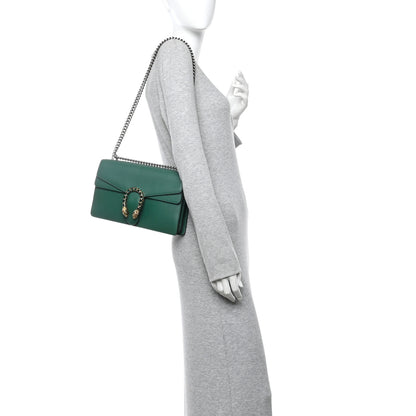 Gucci Dollar Calfskin Crystal Small Dionysus Shoulder Bag Emerald 2 of 12