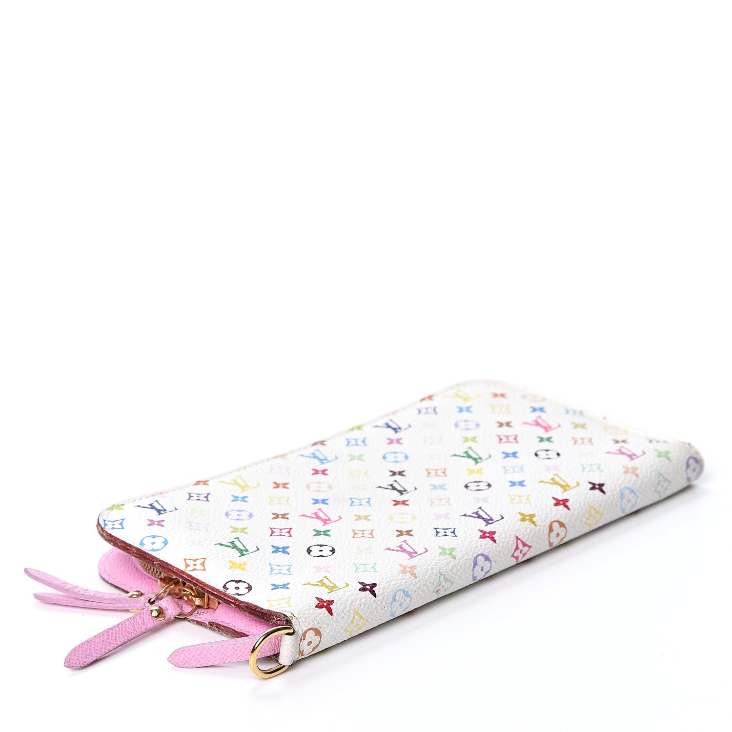 Louis Vuitton Monogram Multicolor Insolite Wallet White Litchi 3 of 10
