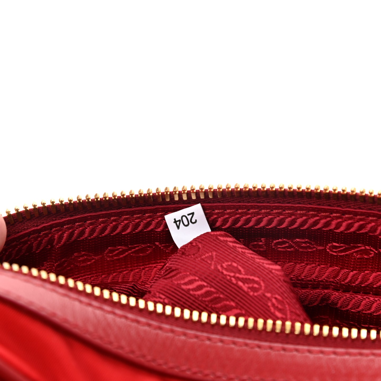 Tessuto Nylon Soft Calf Camera Bag Rosso