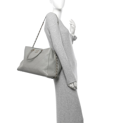 Chanel Bullskin Stitched Large Shopping Bag Grey 2 of 11