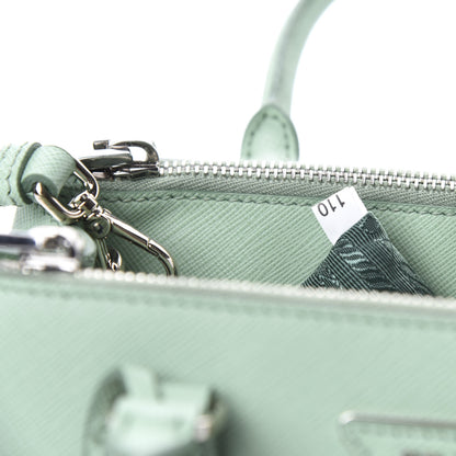 Prada Saffiano Lux Small Galleria Double Zip Tote Acquamarina 9 of 10