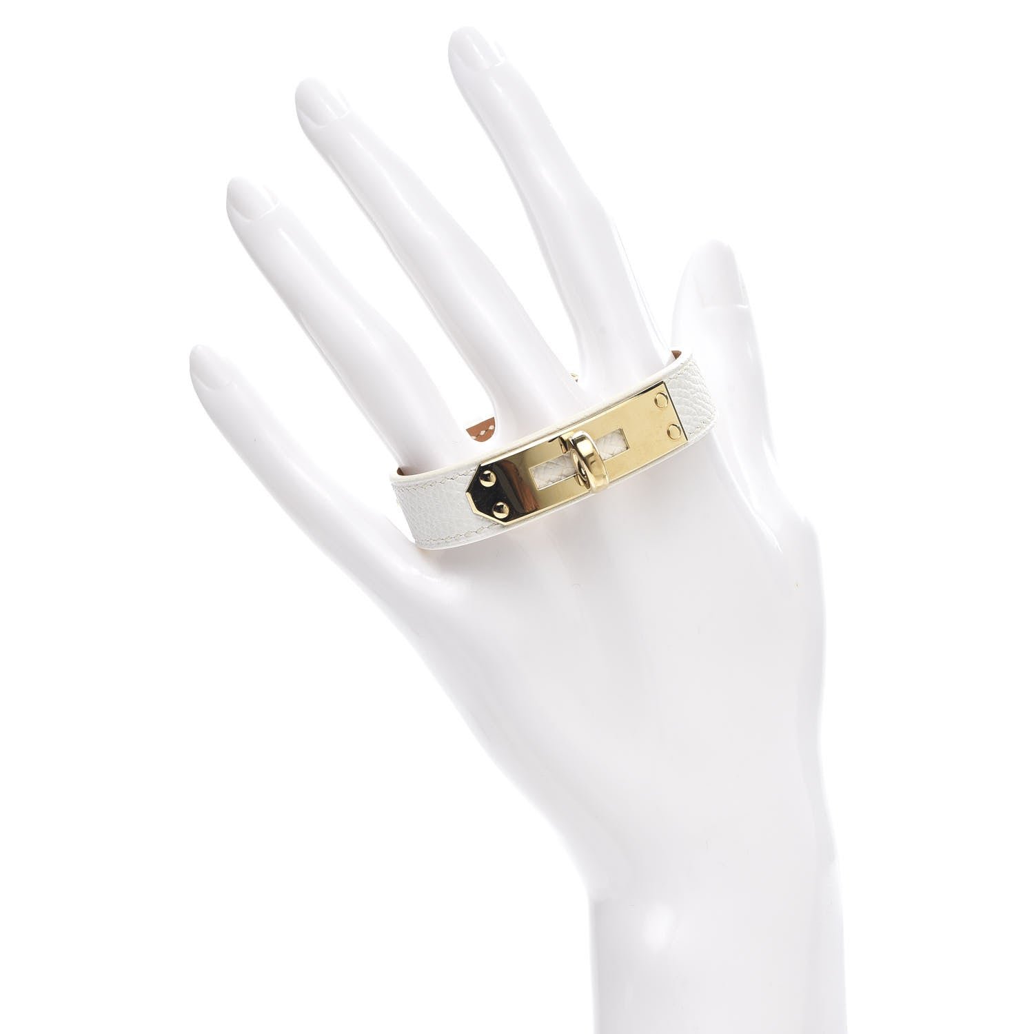 Hermes Epsom Kelly Watch Replacement Strap Band White 2 of 4
