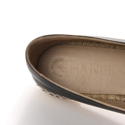 Chanel Lambskin CC Espadrilles 38 Black 7 of 12