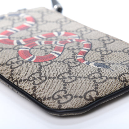 Gucci GG Supreme Monogram Kingsnake Zip Pouch Black 6 of 12