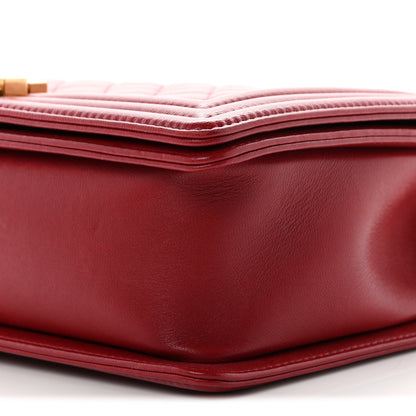 Chanel Lambskin Quilted New Medium Boy Flap Dark Red 9 of 9