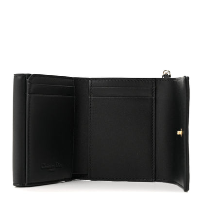Christian Dior Lambskin Cannage Lady Dior Lotus Wallet Black 5 of 7