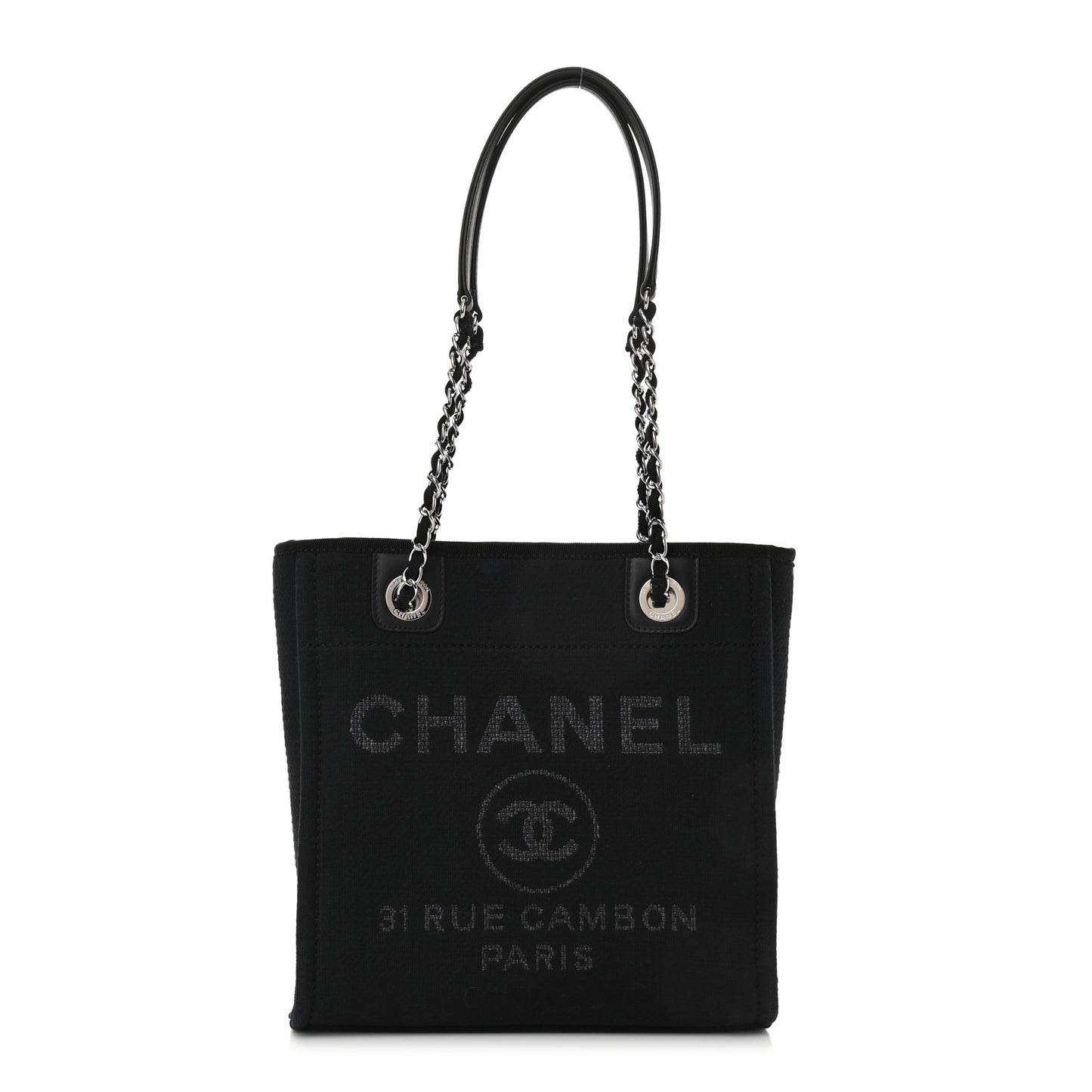 Mixed Fibers Mini Deauville Tote Black