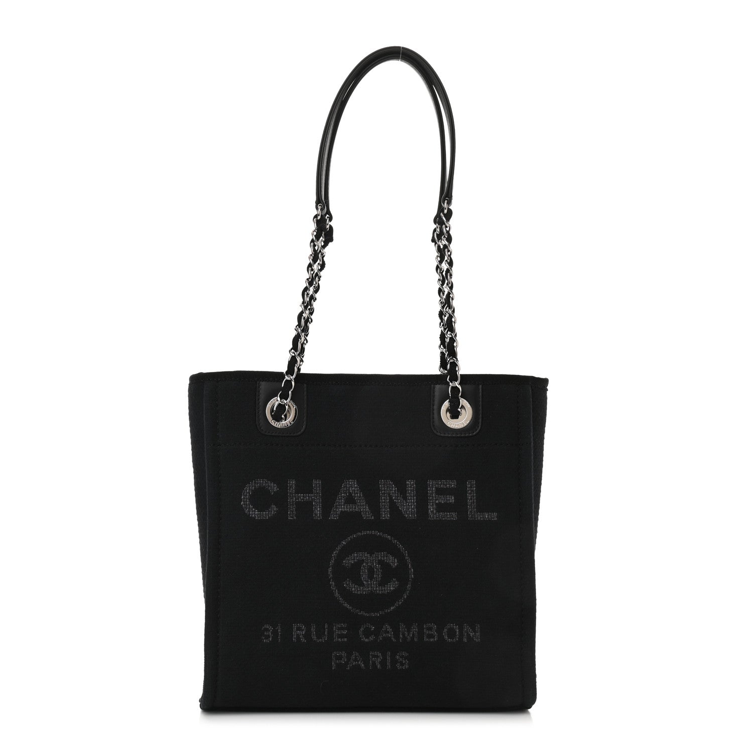 Chanel Mixed Fibers Mini Deauville Tote Black 1 of 11