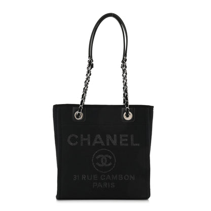 Chanel Mixed Fibers Mini Deauville Tote Black 1 of 11