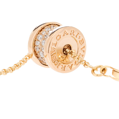 Bulgari 18K Rose Gold Diamond Small B.Zero1 Pave Pendant Necklace 8 of 9