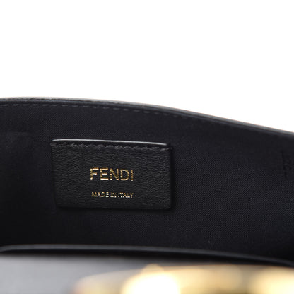 Fendi Vitello Liberty F is Fendi Bi-Color FF 1974 Embossed Envelope Belt Bag Maya Black 10 of 12