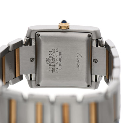 Cartier Stainless Steel 18K Yellow Gold 28mm Tank Francaise Automatic Watch 4 of 5
