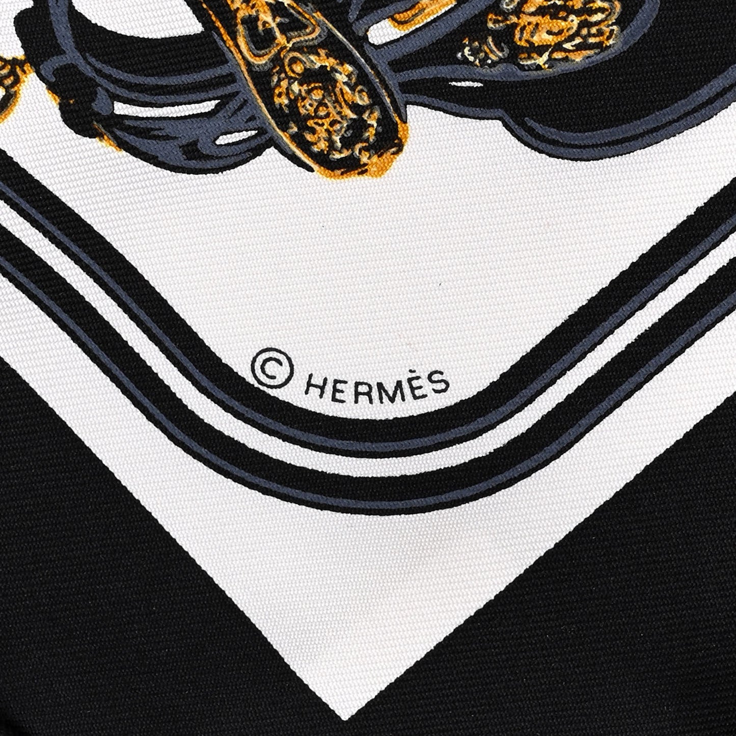 Silk Brides de Gala Nano Scarf 20 Black White Or