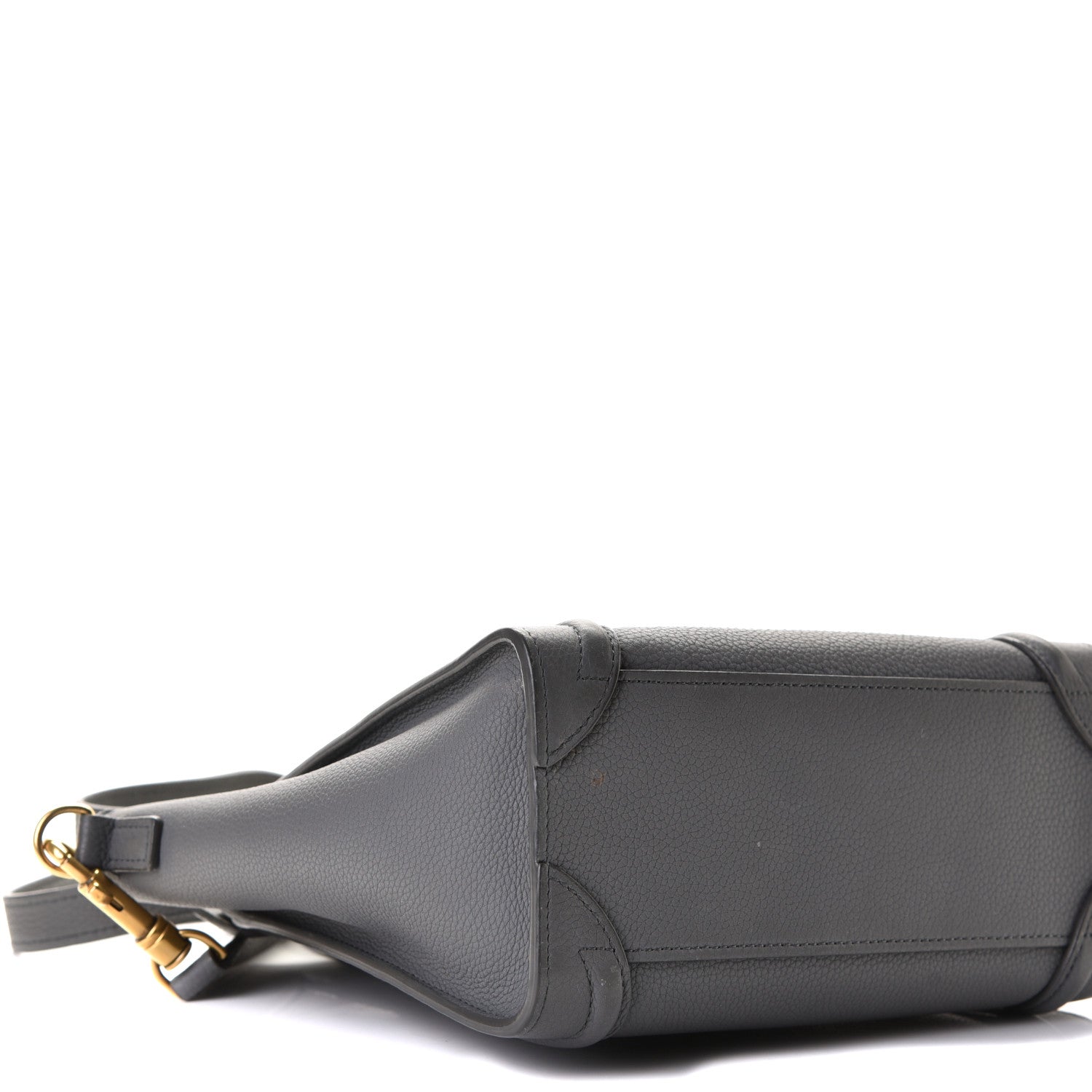 Celine Drummed Calfskin Nano Luggage Kohl 4 of 7