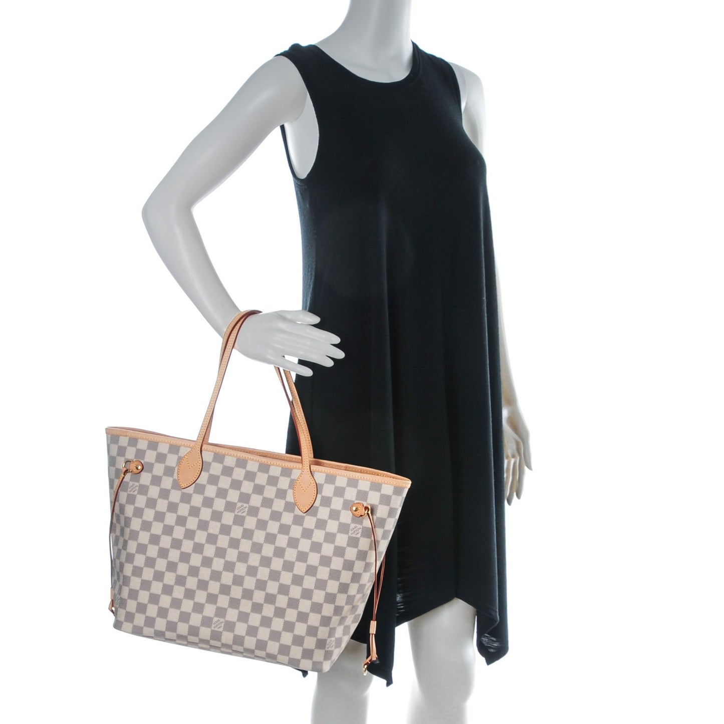 Damier Azur Neverfull MM Rose Ballerine