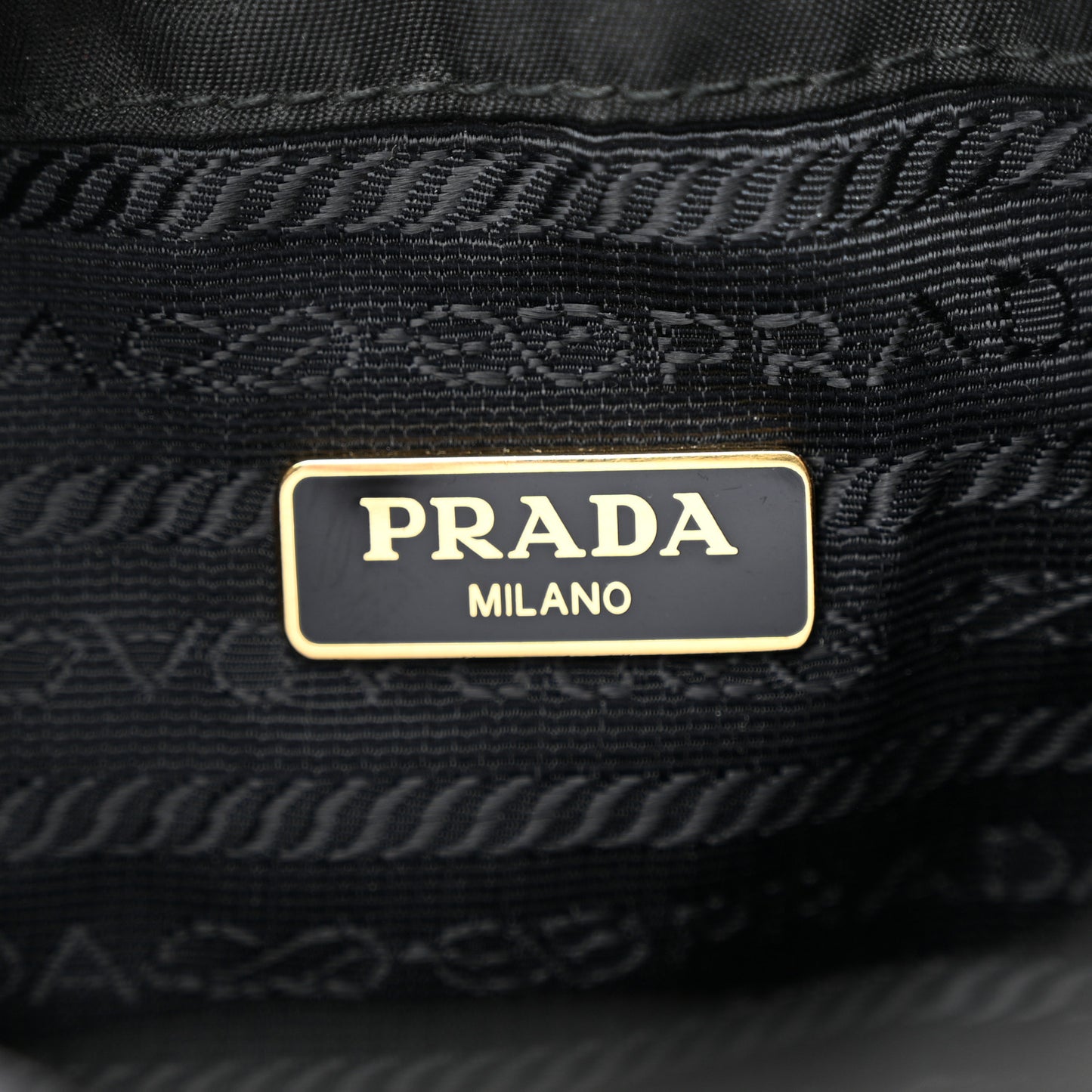 Saffiano Tessuto Nylon Mini Bucket Crossbody Bag Black