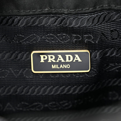 Prada Saffiano Tessuto Nylon Mini Bucket Crossbody Bag Black 6 of 11