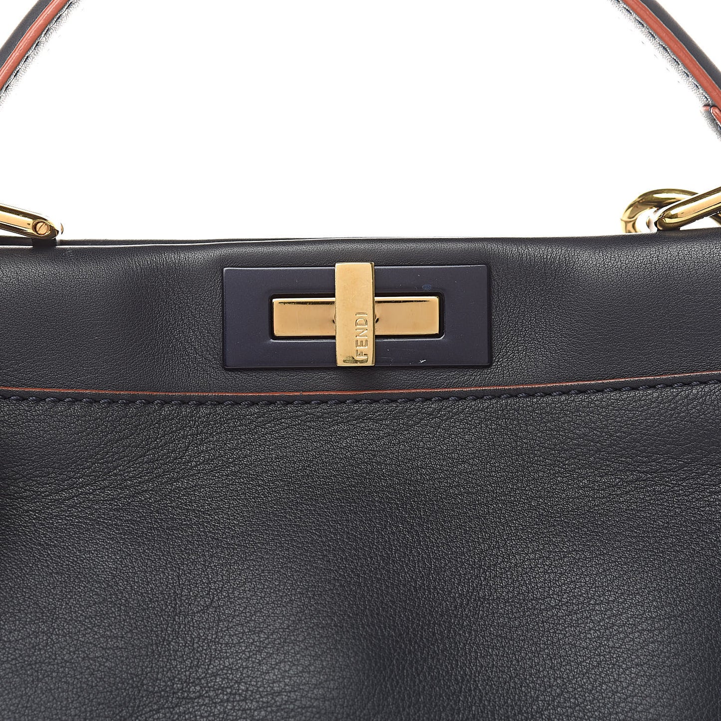 Vitello Seta Burro Medium Peekaboo Iconic Satchel Blue Notte Plaster