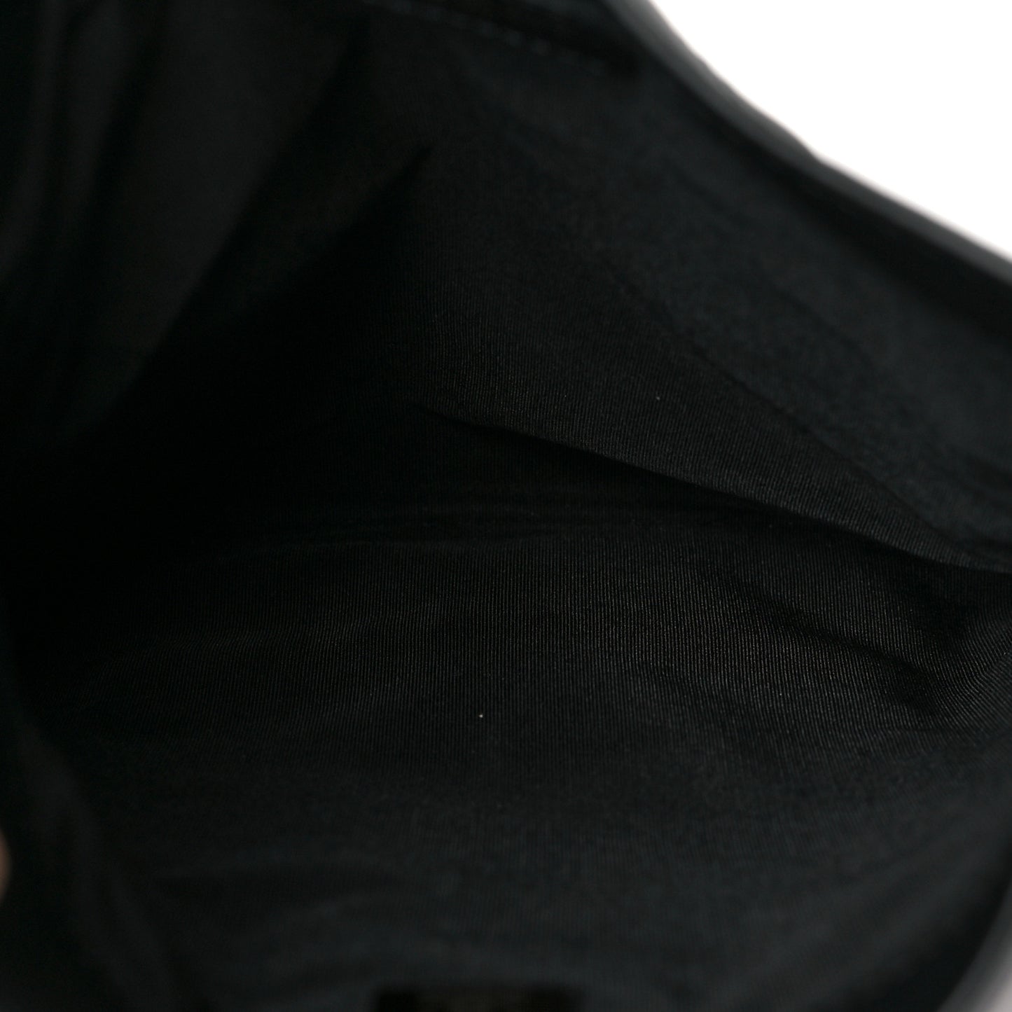 Calfskin Quilted Fringe Small Shopping Bag Black
