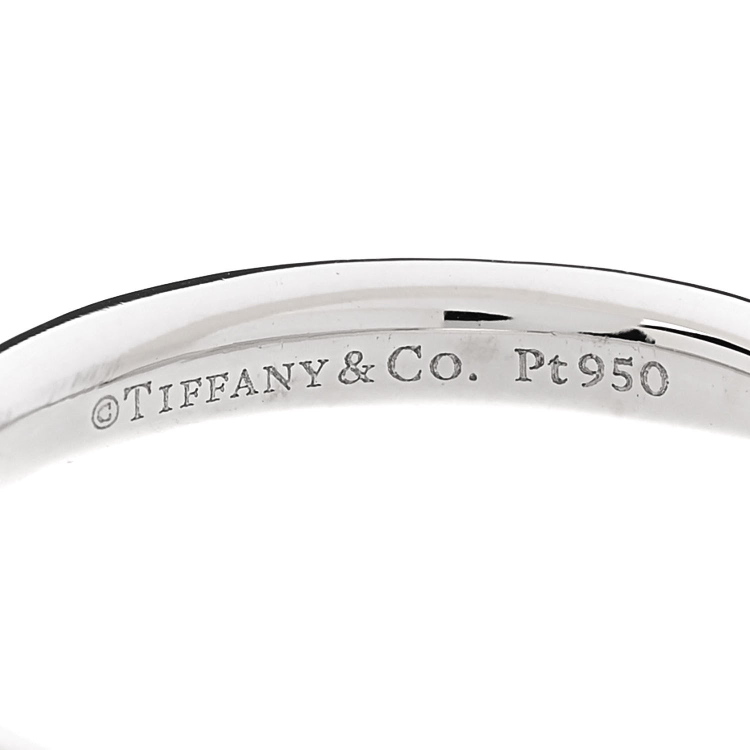 Tiffany Platinum Diamond Harmony Bead-Set Band Ring 50 5.5 4 of 5