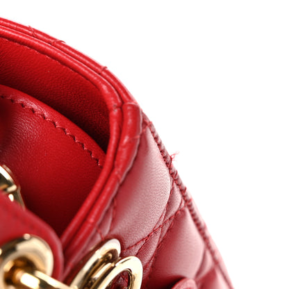 Christian Dior Lambskin Cannage Small Lucky Badges My Lady Dior Red 11 of 11