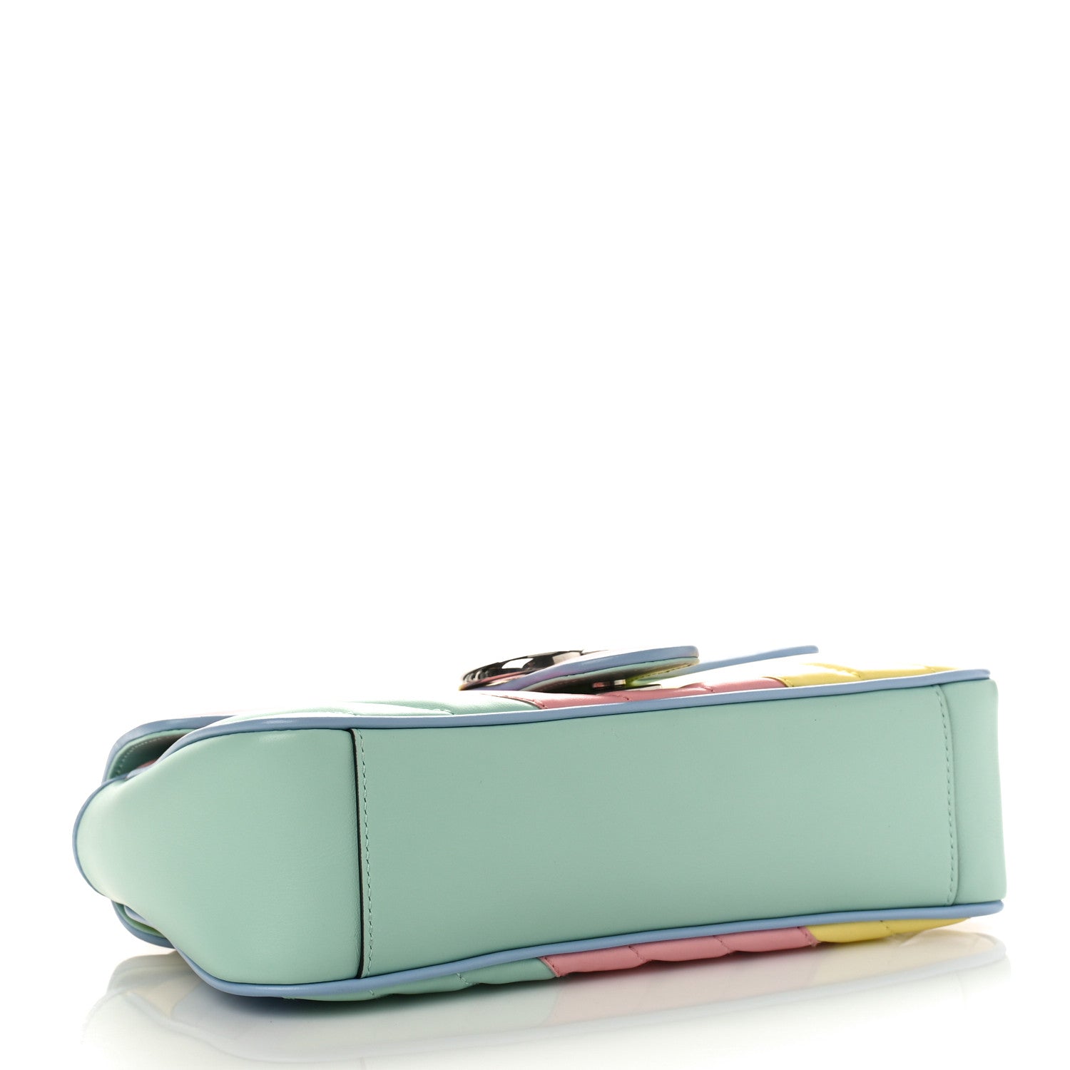 Gucci Calfskin Matelasse Diagonal Small GG Marmont Shoulder Bag Multicolor Pastel 4 of 9