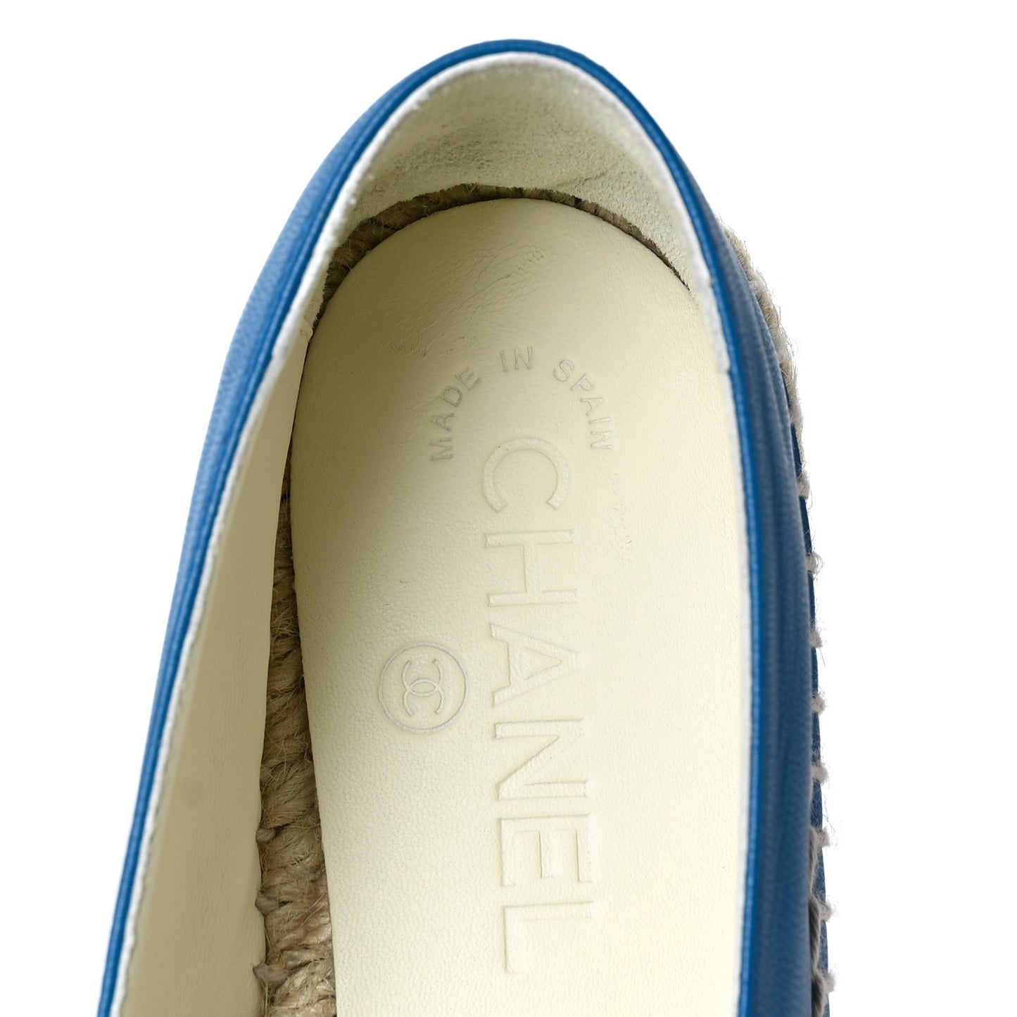 Lambskin CC Espadrilles 37 Blue