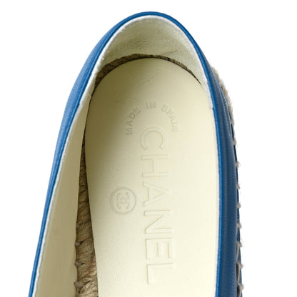 Chanel Lambskin CC Espadrilles 37 Blue 7 of 8