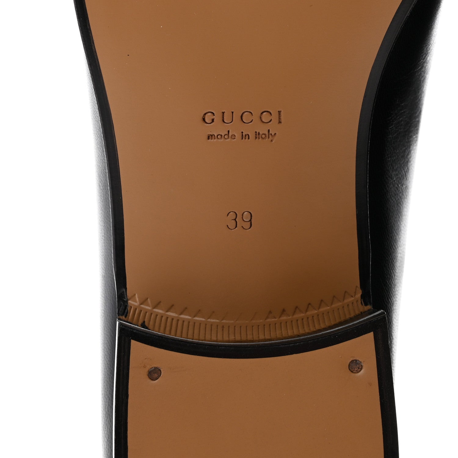 Gucci Goatskin Womens Horsebit Mid-Heel Loafers 39 Black 4 of 9