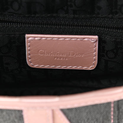 Christian Dior Patent Denim Jeans Saddle Bag Grey Pink 6 of 13