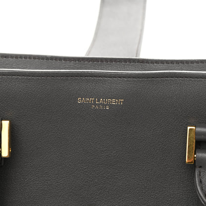 Saint Laurent Calfskin Small Monogram Cabas Grey 7 of 13