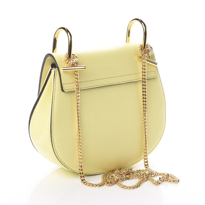 Chloe Suede Smooth Calfskin Mini Drew Shoulder Bag Lemonade 2 of 7