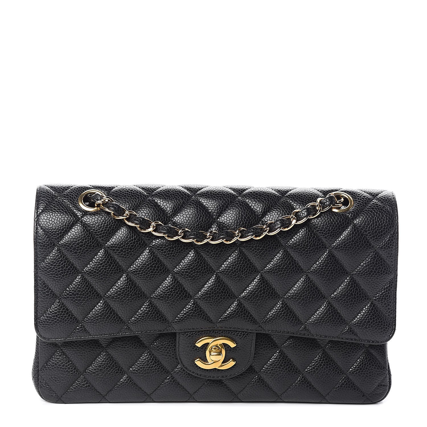 Chanel Caviar Quilted Medium Double Flap Black 1 of 12