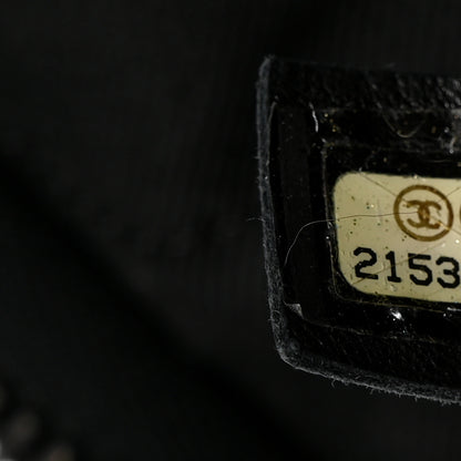 Chanel Washed Toile Calfskin Quilted Trolley Black 6 of 13