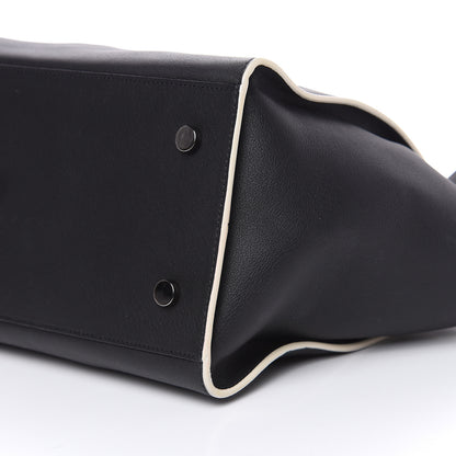 Saint Laurent Calfskin Small Monogram Downtown Cabas Black White 8 of 10