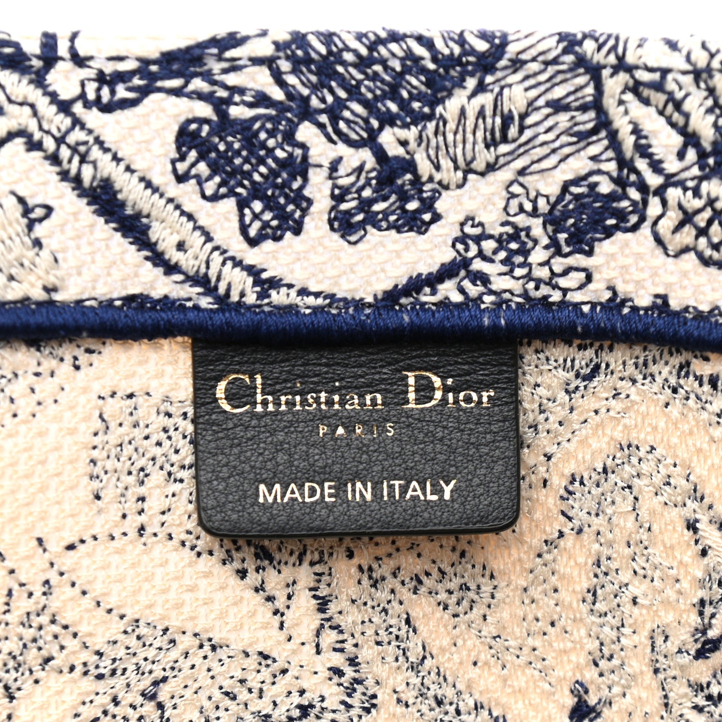 Canvas Embroidered Large Dioriviera Toile De Jouy Book Tote Blue