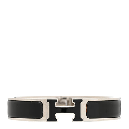 Hermes Enamel Narrow Clic Clac H Bracelet PM Black 1 of 7