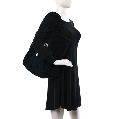 Prada Terry Cloth Tote Bag Black White 2 of 10