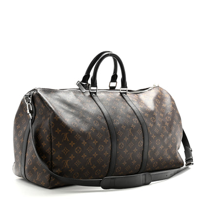 Louis Vuitton Monogram Macassar Keepall Bandouliere 55 2 of 11