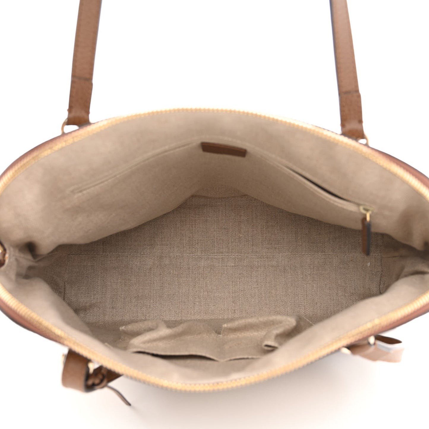 Monogram Medium Bree Shoulder Bag Beige Tabacco