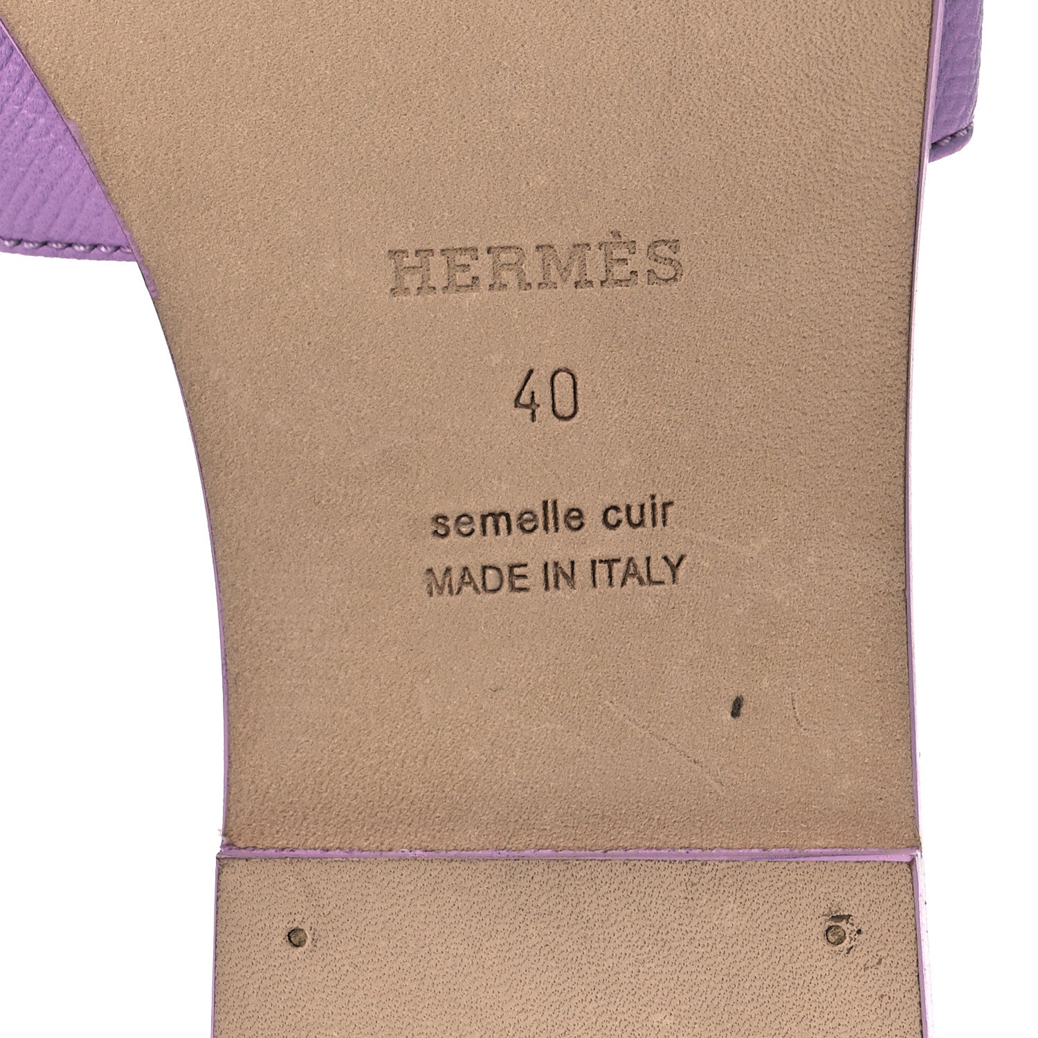 Hermes Epsom Oran Sandals 40 Violet Amethyste 7 of 14