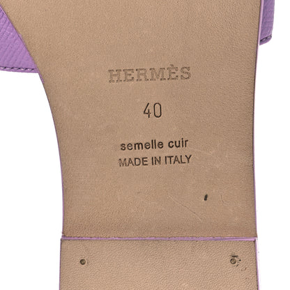 Hermes Epsom Oran Sandals 40 Violet Amethyste 7 of 14