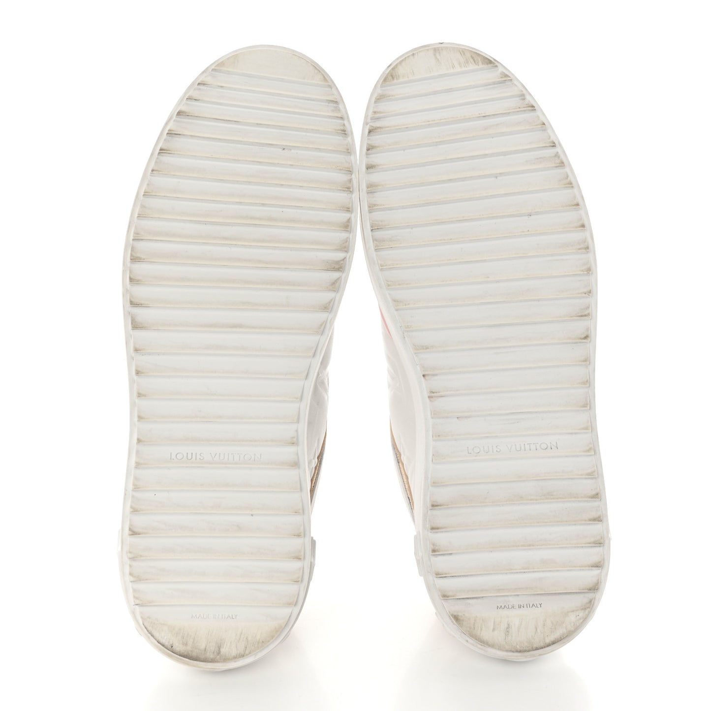 Monogram Embossed Calfskin Damier Azur Time Out Sneakers 39 Rose Clair Pink