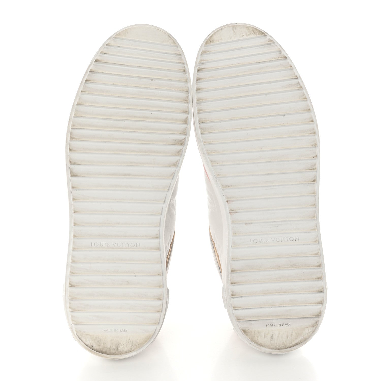 Louis Vuitton Monogram Embossed Calfskin Damier Azur Time Out Sneakers 39 Rose Clair Pink 5 of 9